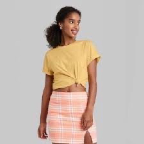 Wild Fable pink plaid mini skirt y2k size 4 - Picture 3 of 6